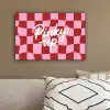 Pinky up - Geblokt - Bordeauxrood canvas 2cm klein -sfeer3