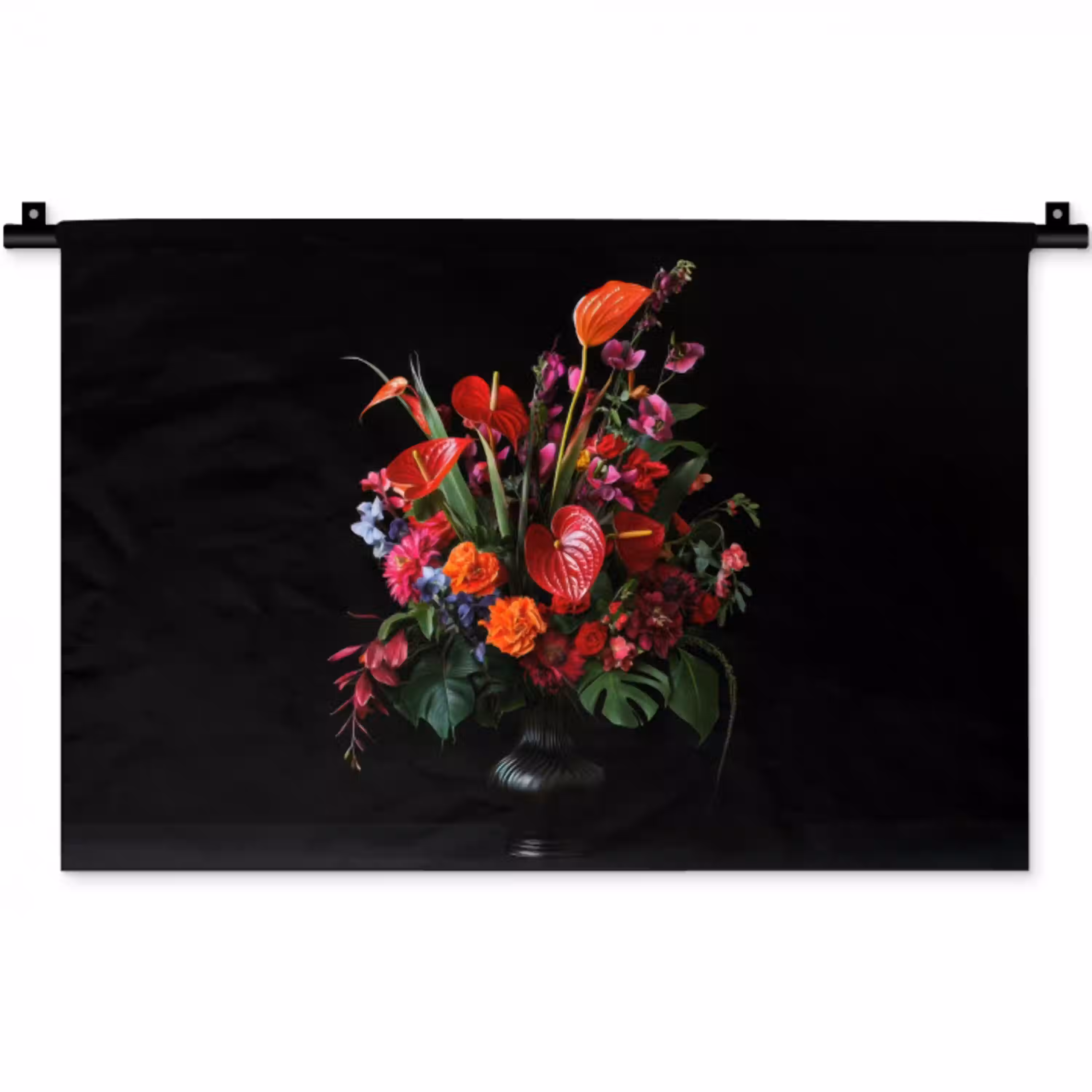 Bloemen - Boeket - Sierlijk Wandkleed katoen klein -zz3d