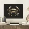 Goud - Krab - Dieren - Zwart PET vilt klein -sfeer1