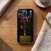 Rode - Bloemen - Vaas Telefoonhoesje iPhone 17 Pro klein -sfeer1