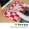 Pinky up - Geblokt - Bordeauxrood Muismat XXL klein -sfeer3