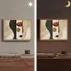 Gezicht - Abstract - Kunst - Vormen Light Box met batterij (Wandlamp) middel -sfeer3
