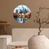 Bomen Frankfurt- Stad - Skyline - Brug Wandcirkel behangsticker klein -sfeer1