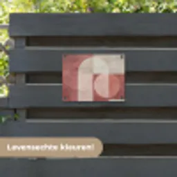 Figuren - Abstract - Roze tuinposter los doek klein -sfeer3