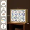 Borden - Bomen - Planten - Blauw Light Box met batterij (Wandlamp) middel 907 -USP_websiteoverzichtNL