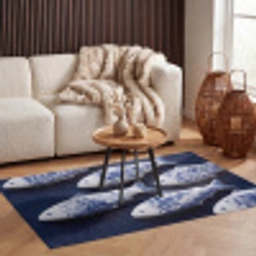 Vissen - Delfts - Blauw - Keramiek Vloerkleed Rechthoek klein -atmosphere_sfeer2_global