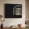 Sardines - Tekst - Vis - Blik Textielframe zwart klein -sfeer3