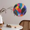 Bloemen - Bladeren - Abstract - Rood Akoestische PET Vilt - Rond klein -sfeer3