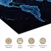 Wereldkaart - Waterstructuur - Blauw poster papier klein -closeup_NL