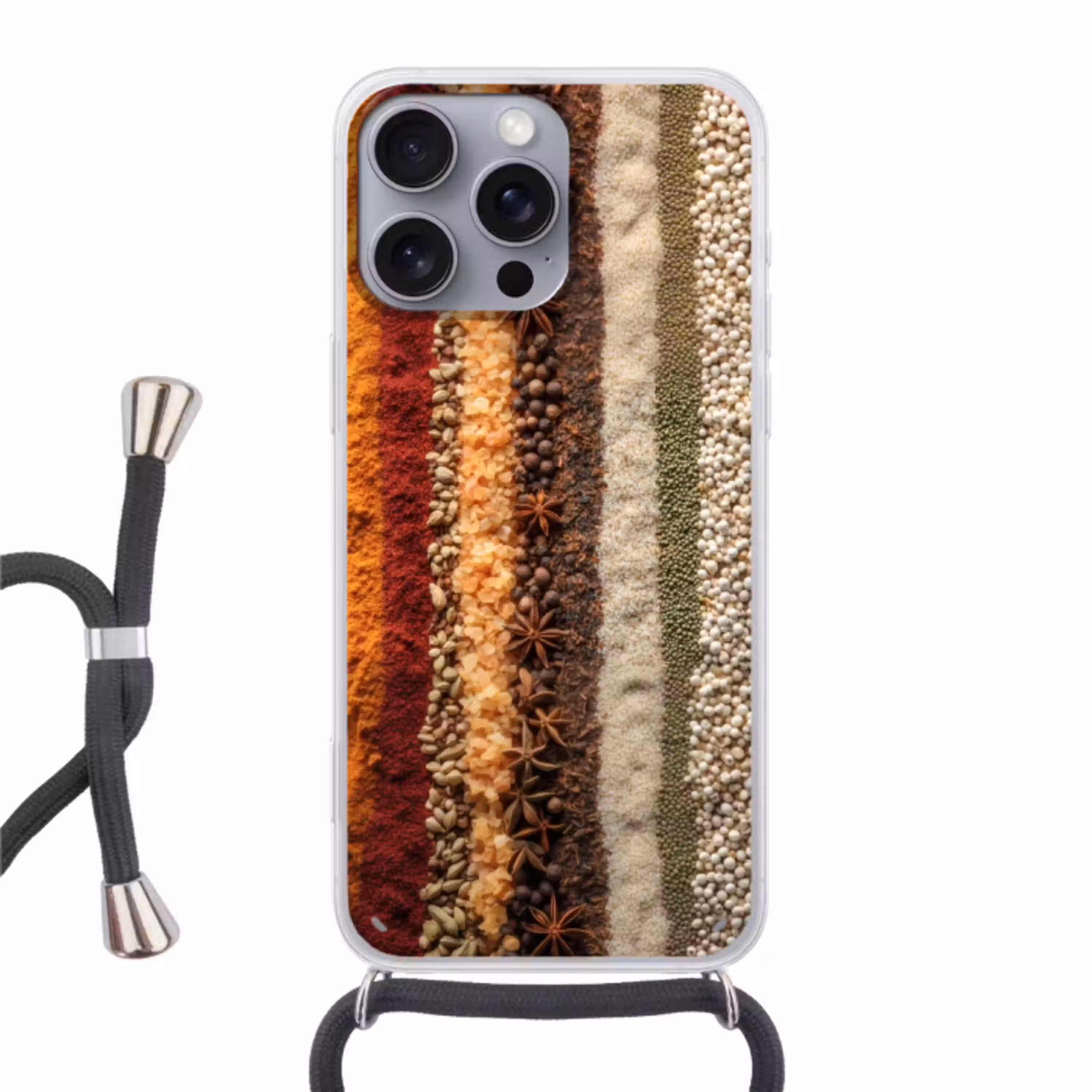 Banen - Verticaal - Kruiden - Variatie Hoesje iPhone 16 Pro Max met koord klein -3d