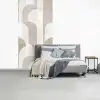 Abstracte bogen - Modern - Beige fotobehang vinyl groot -slaapkamer
