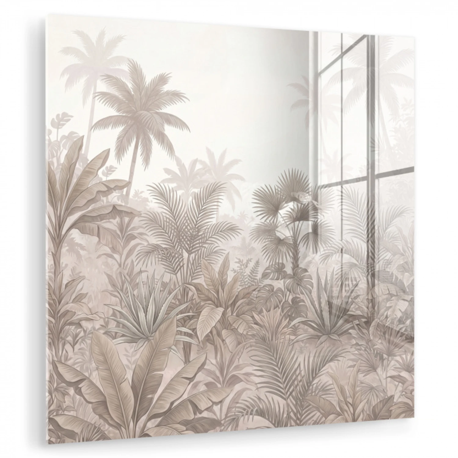 Jungle - Tropisch - Natuur -Vintage - Beige plexiglas 5mm klein -zzzproduct_nieuw