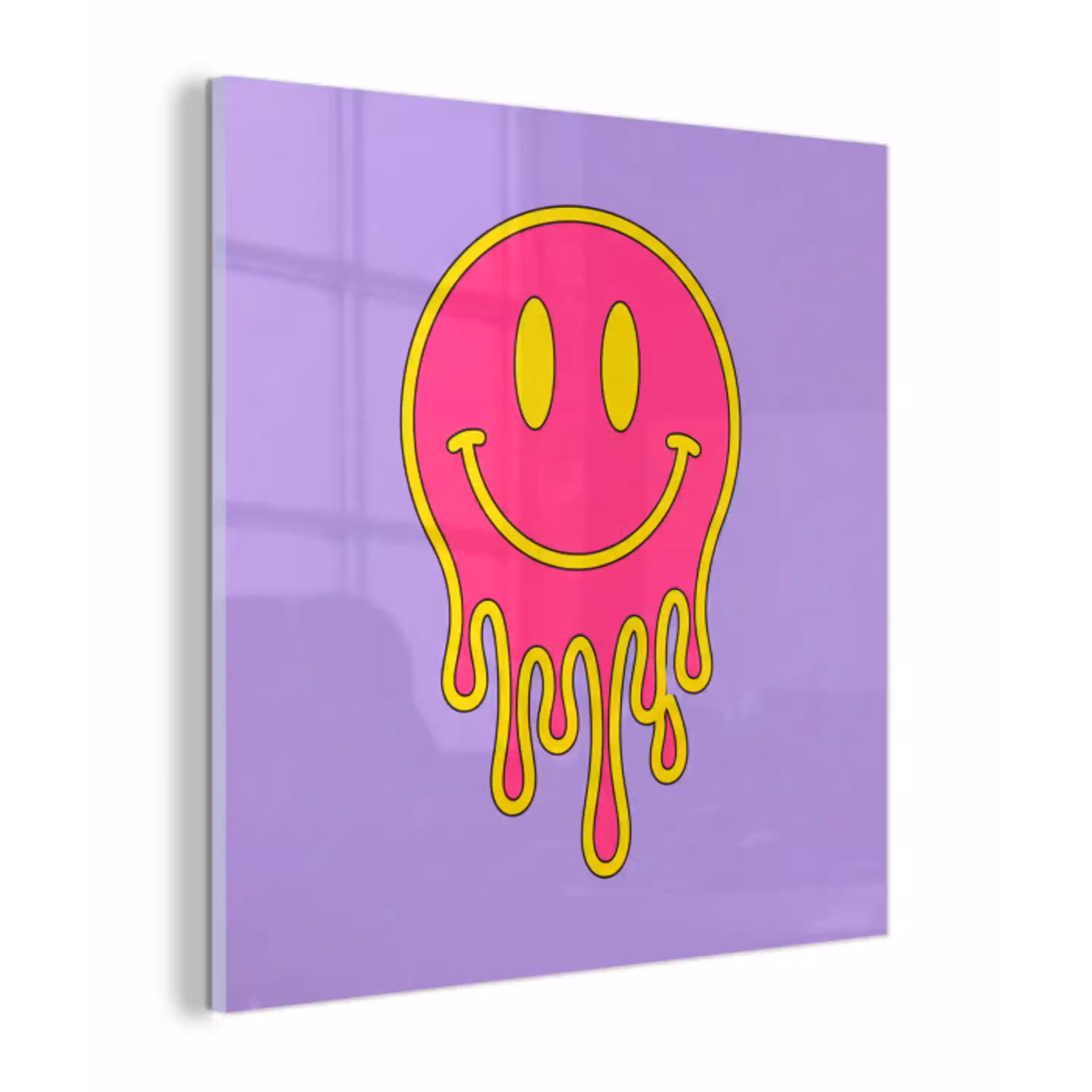 Smiley - Drip - Neon plexiglas 5mm klein -z3d
