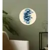 Vissen - Minimalistisch - Blauw Wandcirkel behangsticker klein -sfeer2