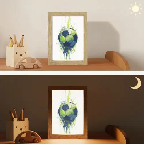 Illustratie - Abstract - Voetbal - Verfspatten Light Box met kabel klein -sfeer3_kind