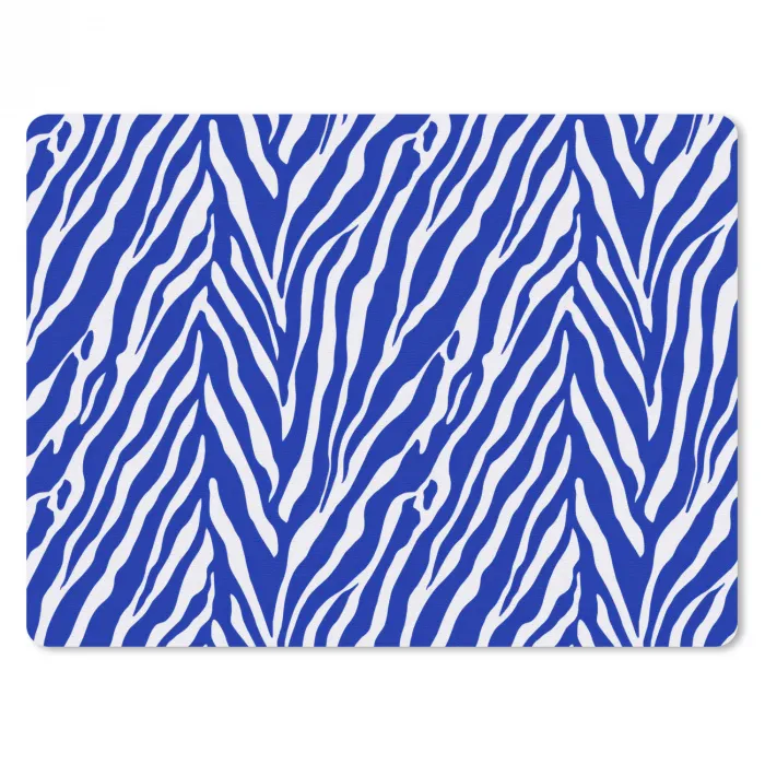 Zebra - Patroon - Kobalt - Blauw muismat rubber klein 262 -3d
