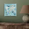 Wereldkaart - Zeeleven - Blauw plexiglas 5mm klein -sfeer3
