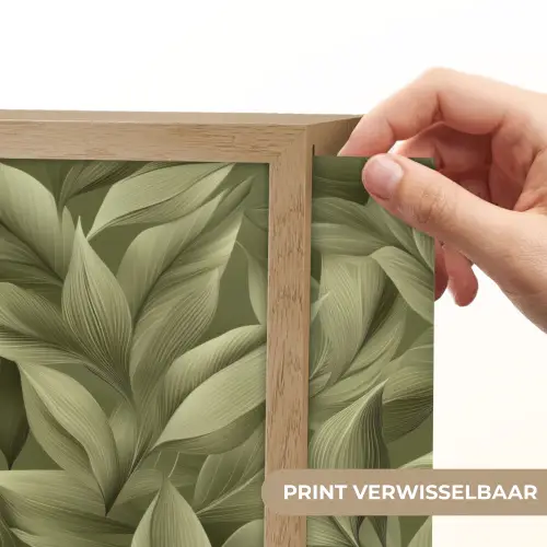 Bladeren - Modern - Groen Light Box met batterij (Wandlamp) middel 907 -USP_websiteprintNL