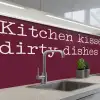 Kitchen kisses, dirty dishes keuken achterwand 2 middel -3d_schuin