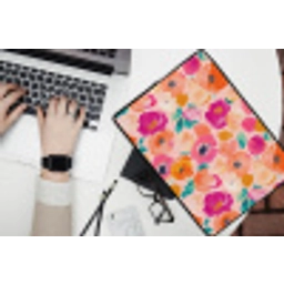 Bloesems - Vrolijk - Kleurrijk laptophoes neopreen klein 279 -bureau