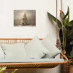 Kerst - kerstboom - Sneeuw - Art tuinposter los doek klein -sfeer7
