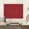 big heart small titties - Hart - Rood PET vilt klein -sfeer1