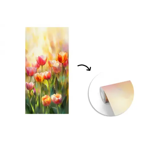 Tulpen - Sprookjesachtig - Kleurrijk fotobehang vinyl groot -3d