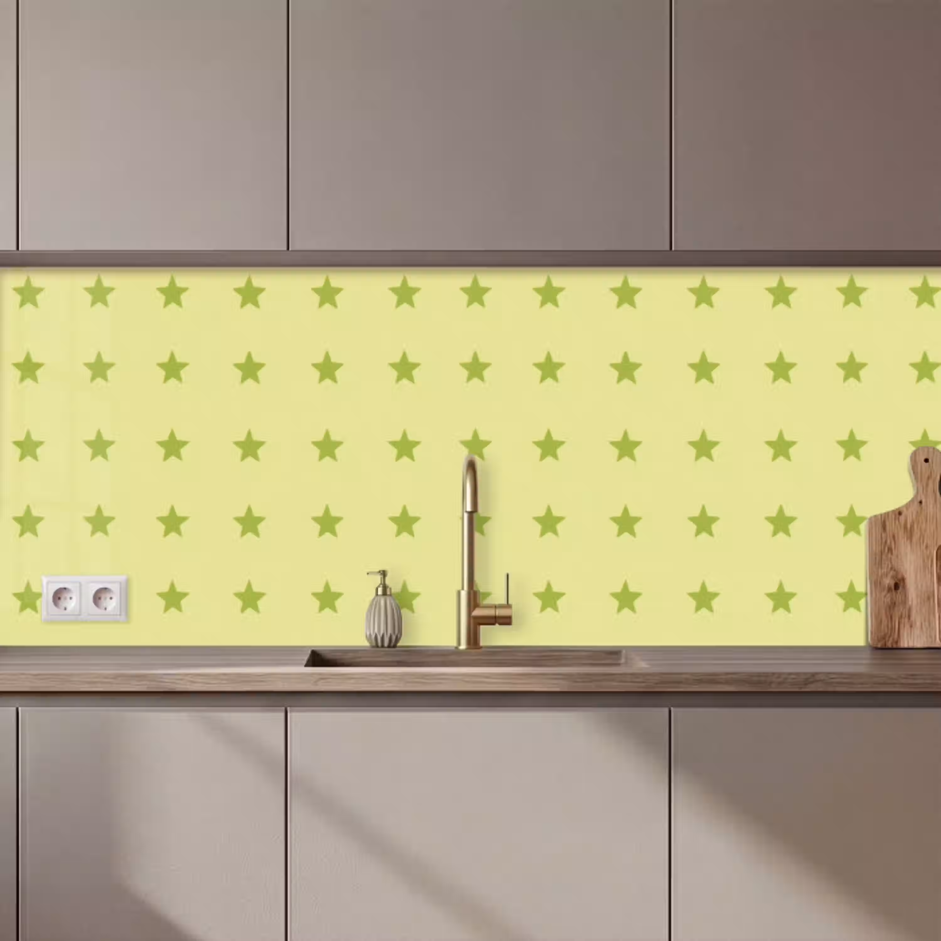 Sterren - Patroon - Groen keuken achterwand 2 middel 871 zz_3dshopping