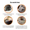 Abstract - Patroon - Zwart Inductie beschermer vinyl 3mm klein 276 -zzzzzzz-td-werking