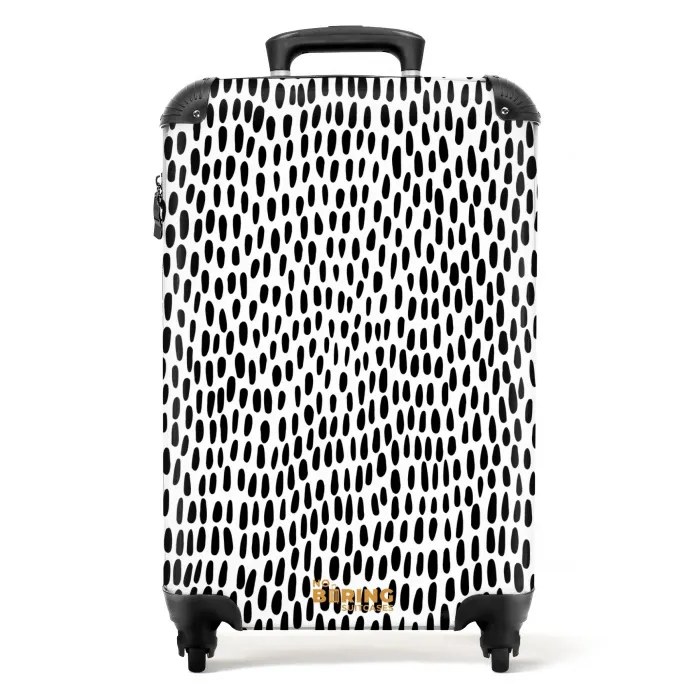 Ovale stippen op witte achtergrond NBS - Handbagage koffer - Kinderen Unisex middel -productfoto_recht