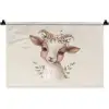 Geit - Dier - Bohemian - Bloemen - Boho Wandkleed katoen klein -zz3d