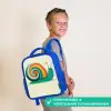 Slak - Regenboog - Kleurrijk Kinderrugzak - Blauw middel -sfeer3_NL