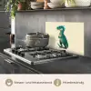 Dinosaurus - Turquoise - Stekels keuken achterwand spatscherm klein -usp_DE