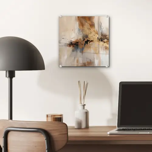 Modern - Bruin - Abstract - Beige plexiglas 5mm klein -sfeer6