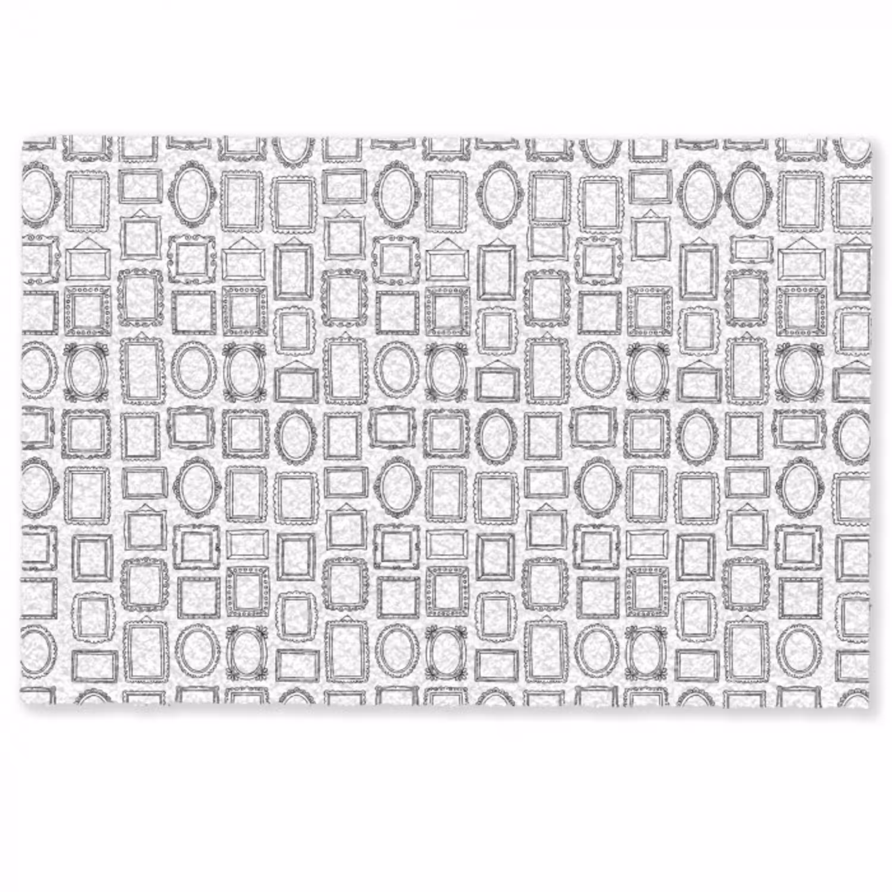 Lijsten - Patroon - Decoratie - Schets - Zwart-wit Deurmat klein -zkaufland3d