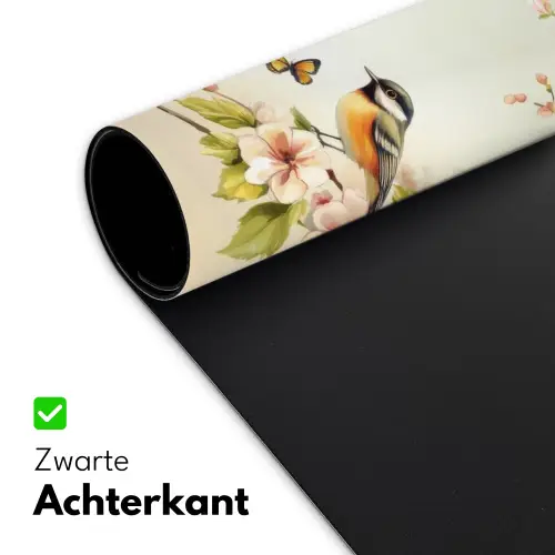 Takken - Bloemen - Vogeltjes - Roze Muismat XXL klein -sfeer2