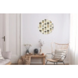 Blokken - Vintage - Grijs Wandcirkel aluminium klein 190 -woonkamer