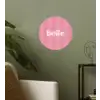 Roze - Gestreept - Belle Wandcirkel behangsticker klein -sfeer2