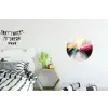 Dynamisch - Abstract - Kleurrijk - Zwart Wandcirkel aluminium klein -kinderkamer