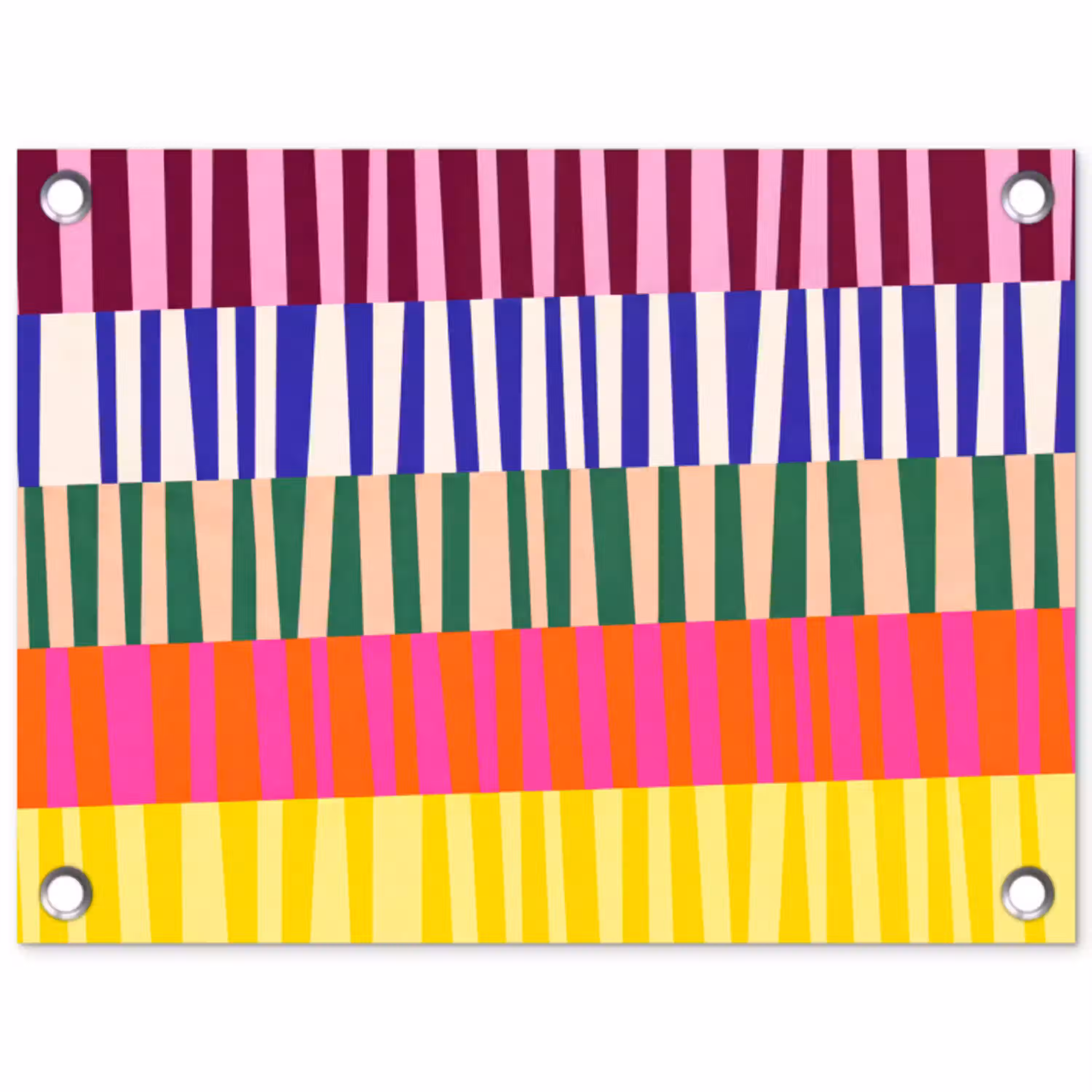 Patroon - Strepen - Abstract - Modern - Kleurrijk tuinposter los doek klein -3d