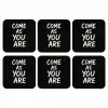 Quote - Zwart - Simpel onderzetter kurk middel -3d