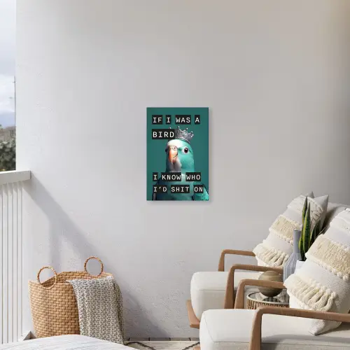 Parkiet - Turquoise - Quotes - Decoratie Tuinposter op houten frame 2 cm dik klein -sfeer1