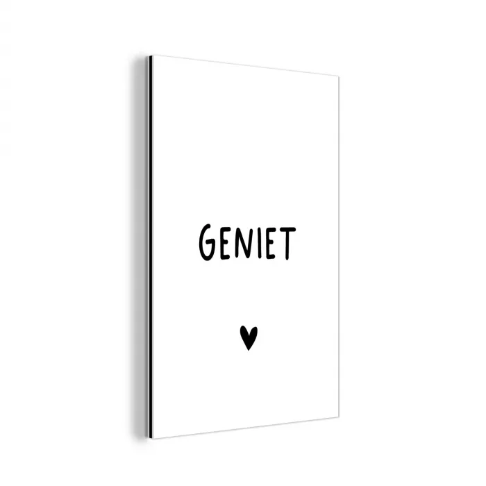 Quotes - Geniet - Spreuken aluminium wit klein -3d