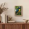 Vogel - Tak - Geel - Bladeren Light Box met kabel (Tafellamp) klein -sfeer2