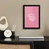 Frambozen - Steel - Getekend - Roze fotolijst zwart zonder passe partout klein -sfeer1