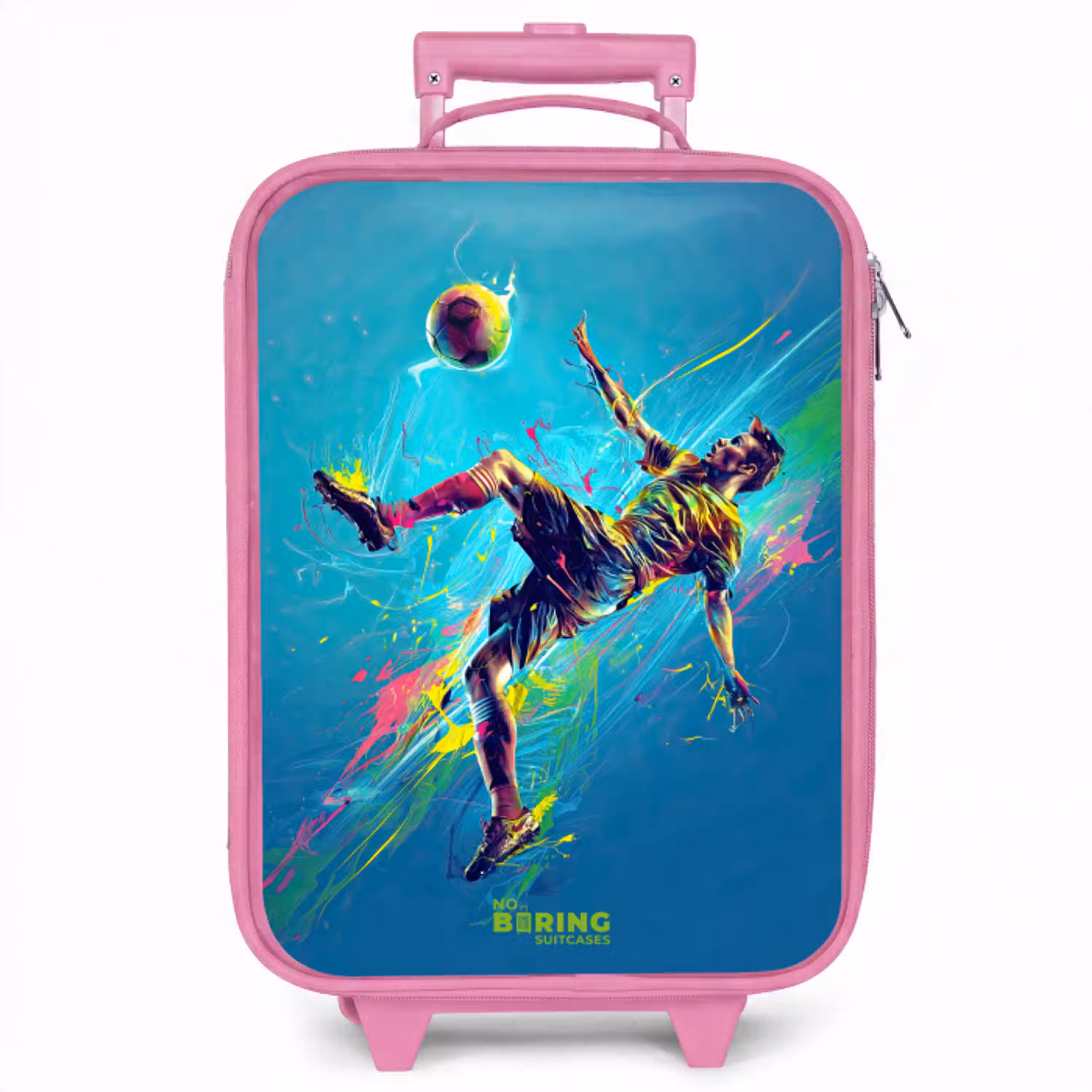 Neon - Voetbal - Schop - Kleurrijk Kinderkoffer - Roze klein -zzz_website3d
