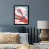 Close-up flamingo fotolijst zwart zonder passe partout klein -sfeer3