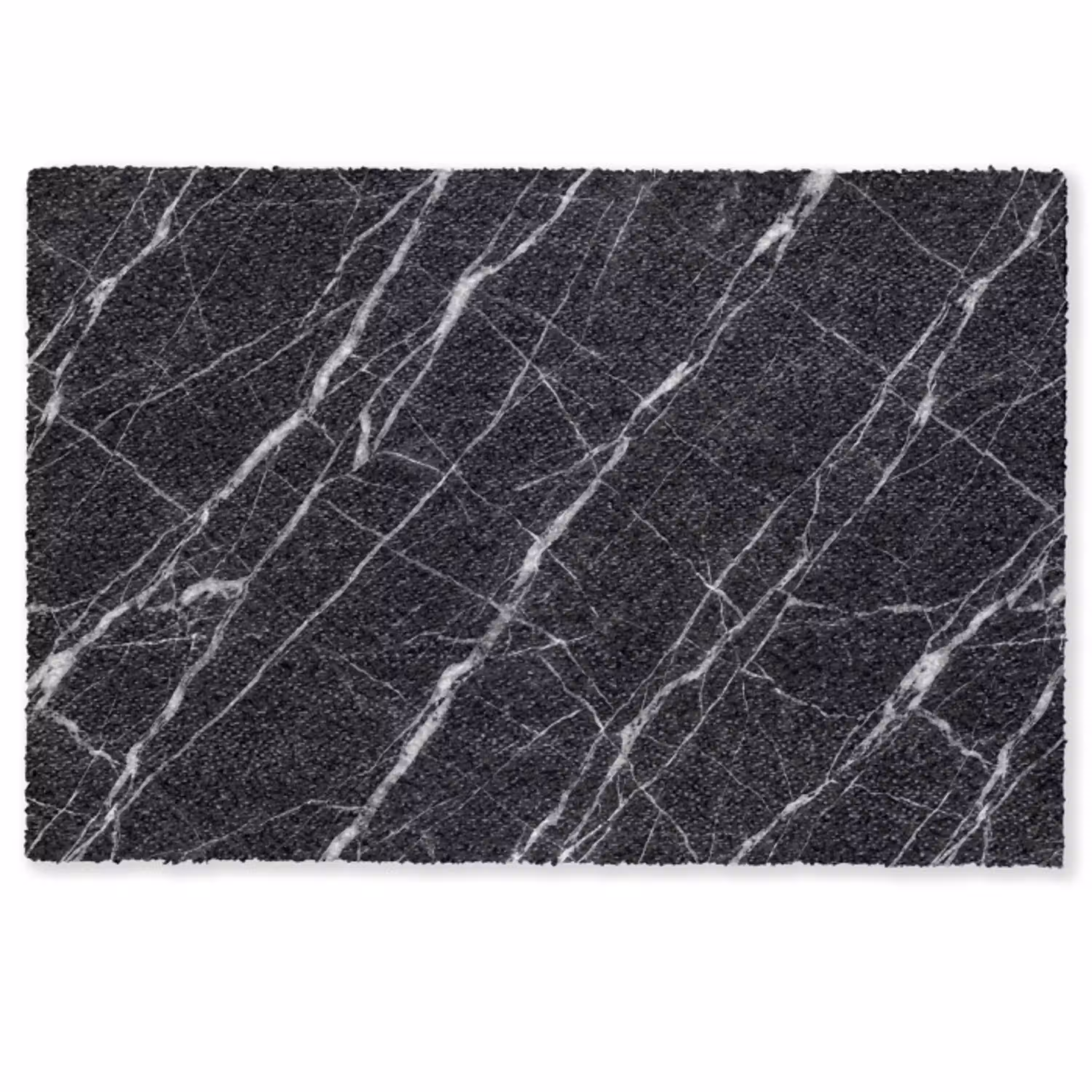 Marmer - Aders - Abstract - Zwart Deurmat klein -zkaufland3d