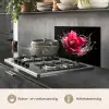 Bloemen - Roze - Water - Zwart - Botanisch - Natuur keuken achterwand spatscherm klein -usp_NL