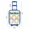 Regenboog - Pastel - Patroon Kinderkoffer - Blauw klein -productfoto_formaten